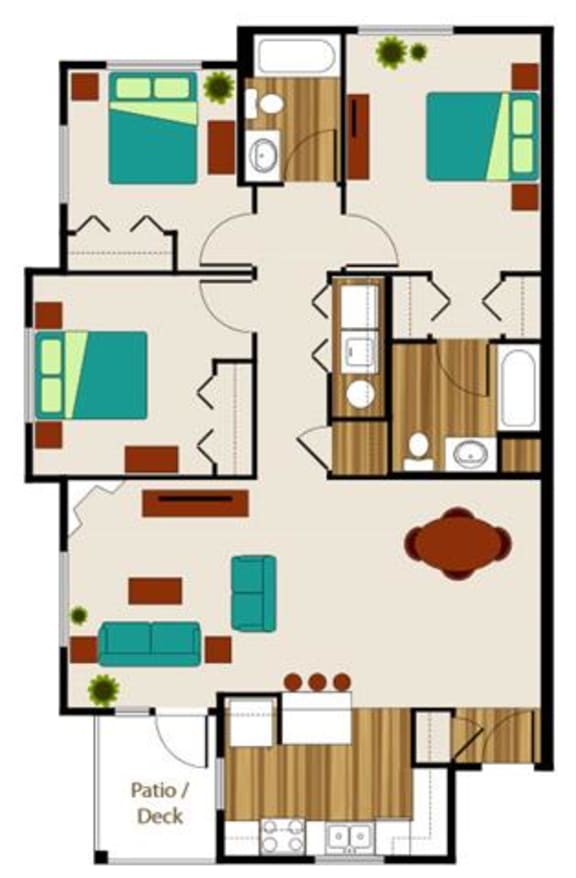 Floor Plans of Parkview Apartments in Olympia, WA