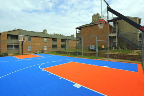 basketball court at West Broadway apts