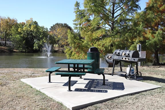 outdoor grilling and picnic area