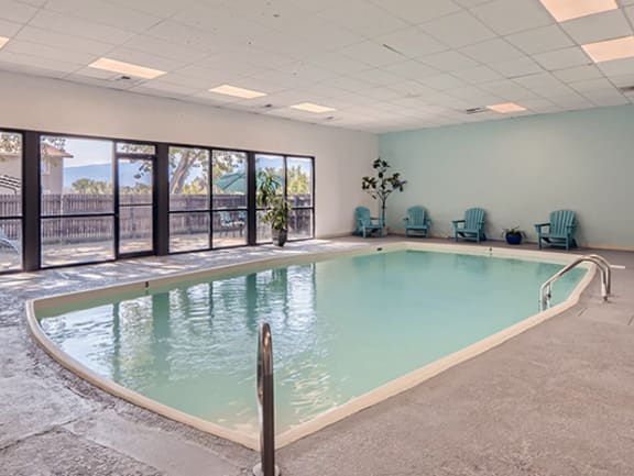 Indoor Pool at country green apartments, great for year around swimming
