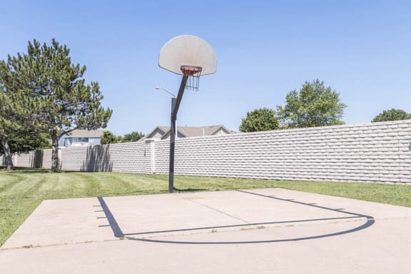 Basketball court at apartment complex in Derby
