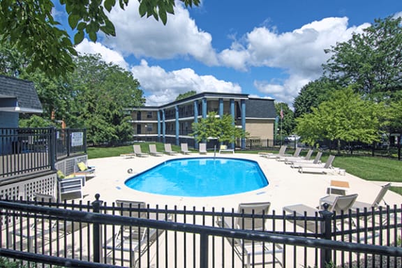 apartment complex with pool