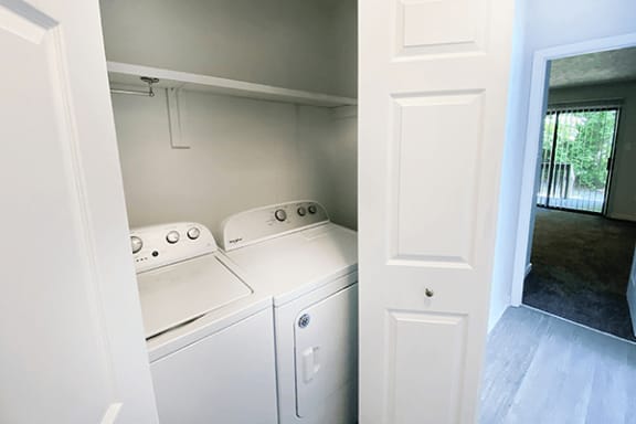 full-size washer and dryer connections available at Tartan Place in Fayetteville, NC