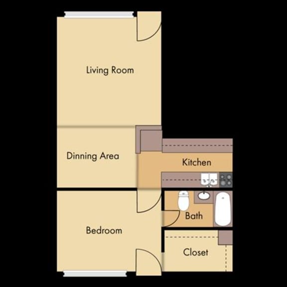 Floor Plans of Monticello Apartments in Seattle, WA