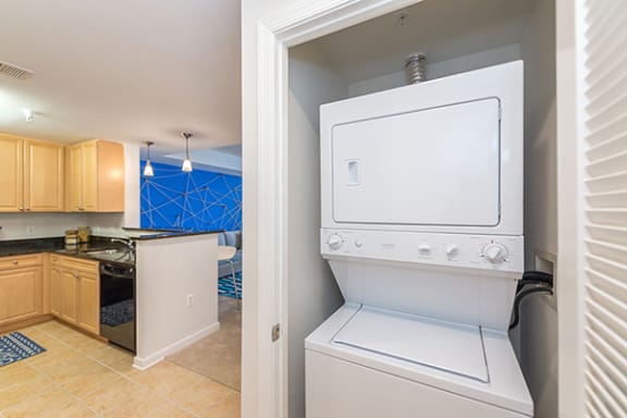 Full Size, Stackable In-Unit Washer and Dryer at Wentworth House Apartments, Maryland 20852