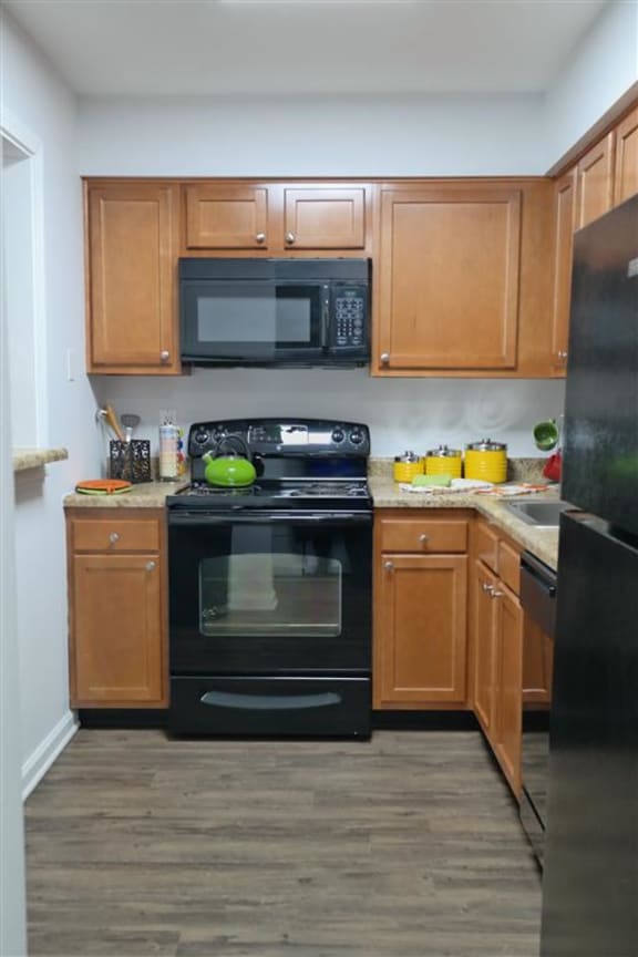 Fully Furnished Kitchen at Lawrence Landing, Indianapolis, IN, 46226