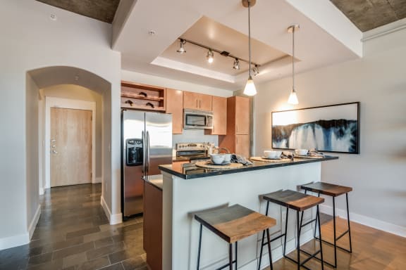 Open Floor Plans with Breakfast Bars at Crescent at Fells Point by Windsor, Baltimore, MD