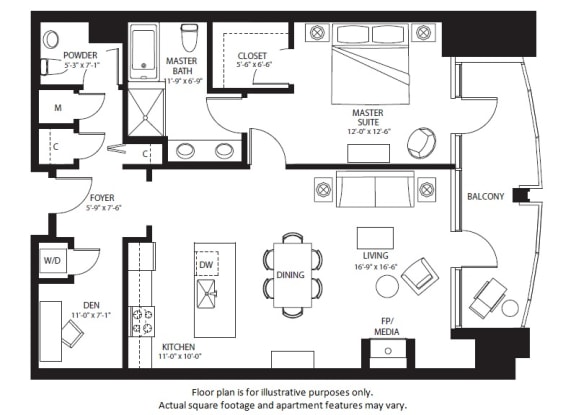 A23 North NEW A23 North NEW floor plan at The Bravern, Bellevue, WA