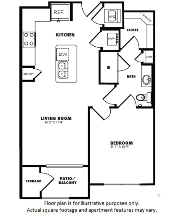 A2A floor plan A2A floor plan at Windsor Burnet, Austin, Texas