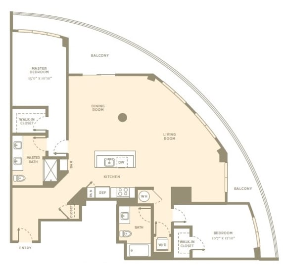 Floor Plan at Amaray Las Olas, 215 SE 8th Ave, FL