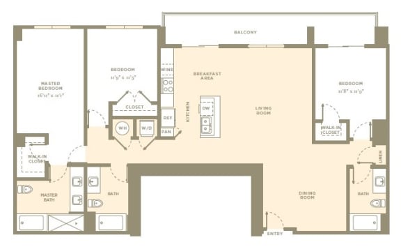 Floor Plan at Amaray Las Olas, 215 SE 8th Ave, FL