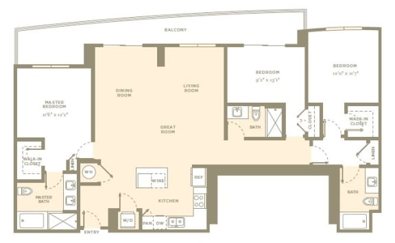 Floor Plan at Amaray Las Olas, 215 SE 8th Ave, FL
