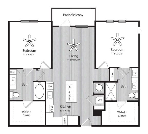 Floor plan at Windsor 335, 335 N. State Road 7, Plantation