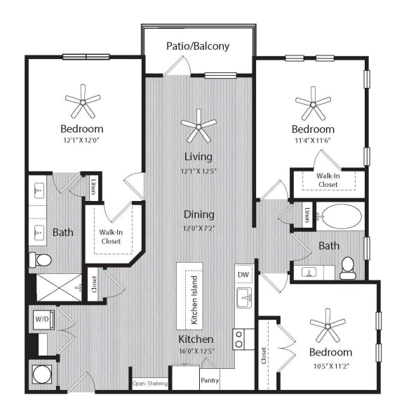 C1 floor plan C1 floor plan at Windsor 335, Plantation, Florida