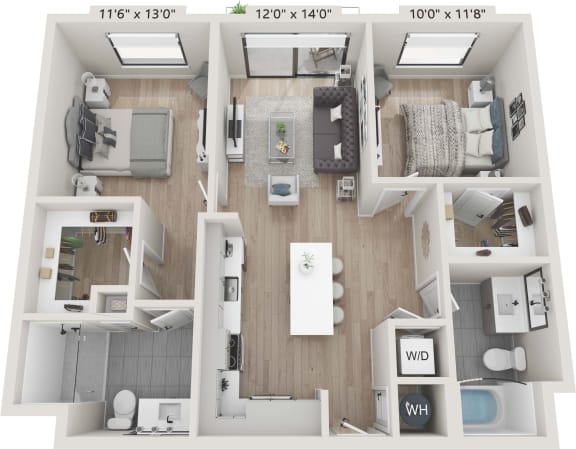 B1 Floor Plan B1 Floor Plan at Centrico by Windsor, Florida, 33166