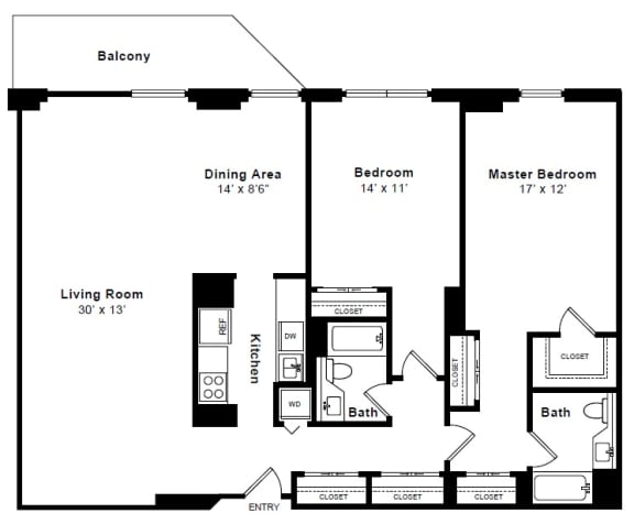 Chelsea floor plan Chelsea floor plan at Windsor at Mariners, NJ, 07020