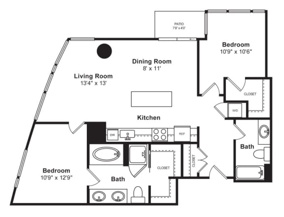 Floor plan at Cirrus, WA 98121