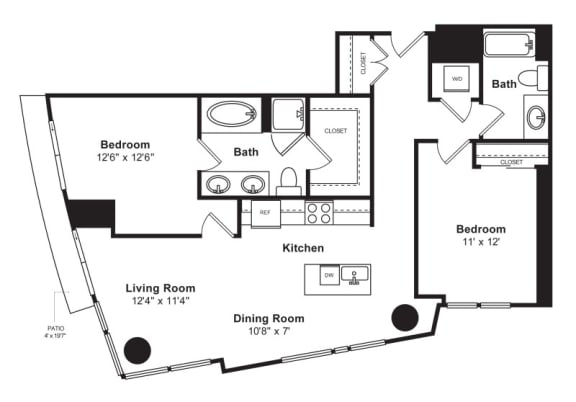 Floor plan at Cirrus, WA 98121