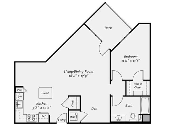 Floor plan at Dublin Station by Windsor, Dublin, CA, 94568