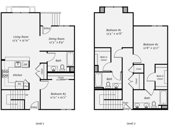 Floor plan at Dublin Station by Windsor, Dublin, CA, 94568