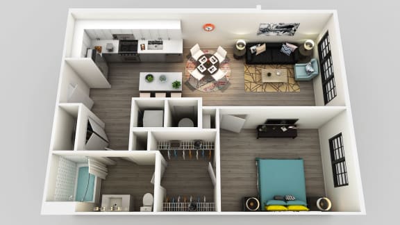 One bedroom One bathroom Floor Plan One bedroom One bathroom Floor Plan at Edison on the Charles, Massachusetts
