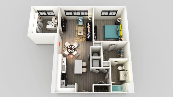 One bedroom One bathroom Floor Plan One bedroom One bathroom Floor Plan at Edison on the Charles, Waltham, Massachusetts
