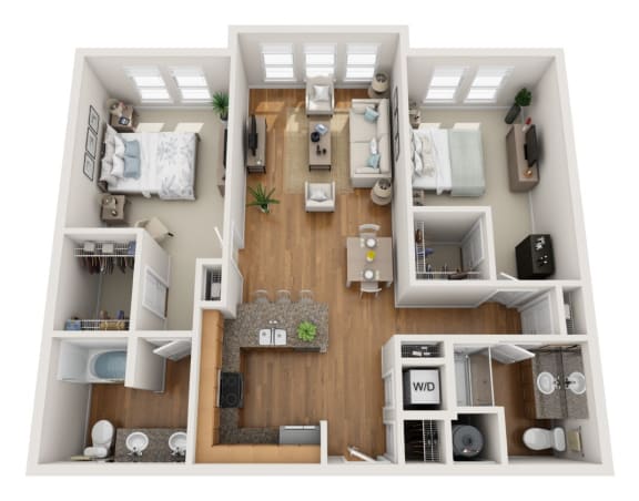Floor plan at Element 47 by Windsor, 2180 N. Bryant St., 80211