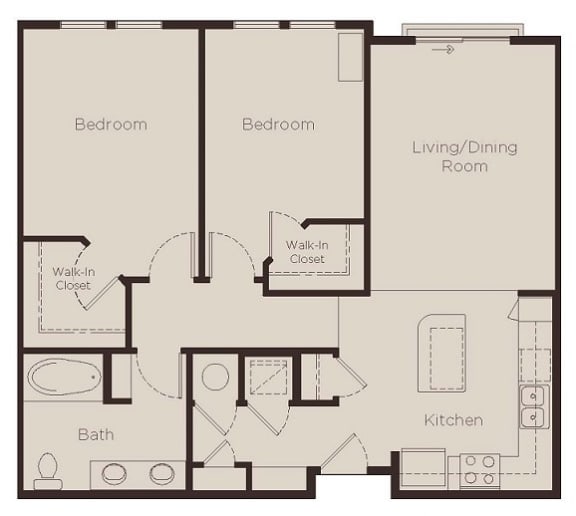 Floor plan at Element 47 by Windsor, 2180 N. Bryant St., 80211