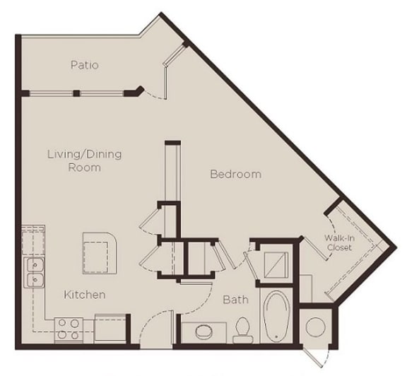 Floor plan at Element 47 by Windsor, 2180 N. Bryant St., 80211