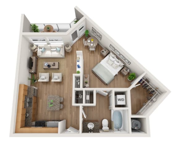 Floor plan at Element 47 by Windsor, 2180 N. Bryant St., 80211
