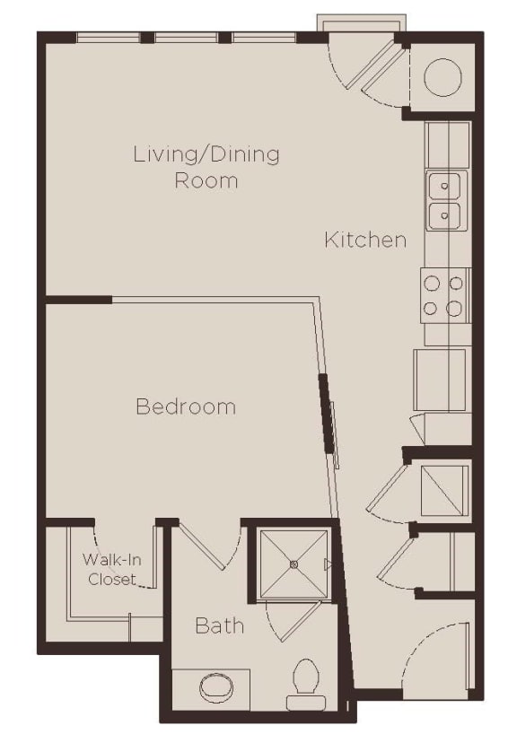 Floor plan at Element 47 by Windsor, 2180 N. Bryant St., 80211