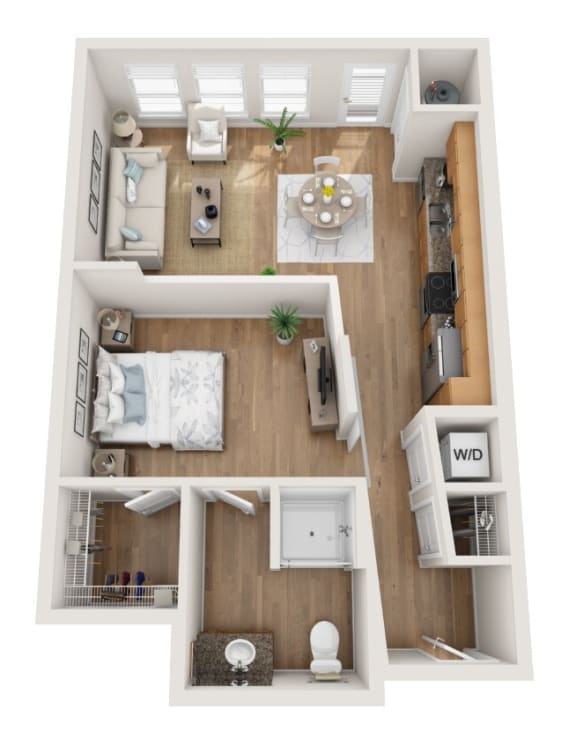 Floor plan at Element 47 by Windsor, 2180 N. Bryant St., 80211