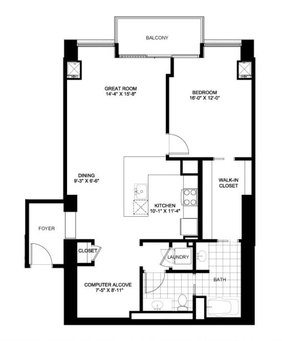 Floor plan at Flair Tower