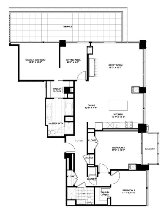 Floor plan at Flair Tower