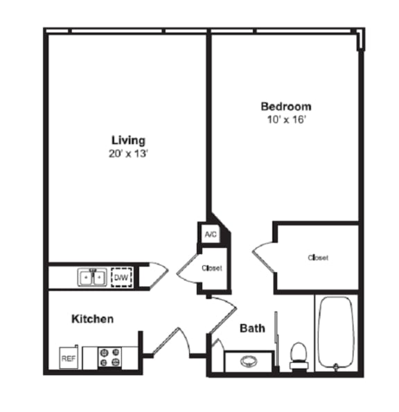 Floorplan A10 with dimensions Floorplan A10 with dimensions
