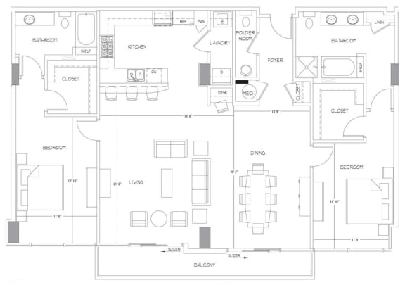 Floorplan at Glass House by Windsor