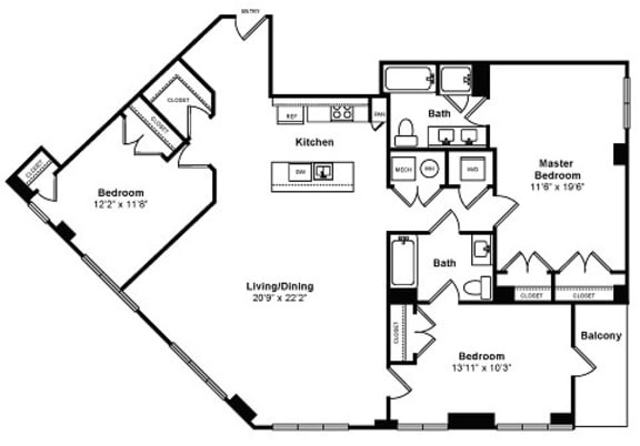 Floor plan at IO Piazza by Windsor
