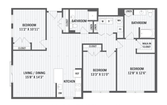 Floor plan at Jack Flats by Windsor, Massachusetts, 02176