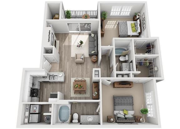 1 bedroom 1 bathroom floor plan K 1 bedroom 1 bathroom floor plan K at Windsor Addison Park, North Carolina, 28269
