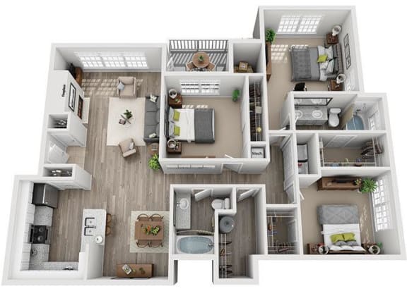 3 bedroom 2 bathroom floor plan F 3 bedroom 2 bathroom floor plan Fat Windsor Addison Park, North Carolina