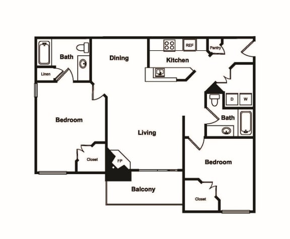 B1 Floor Plan B1 Floor Plan at Windsor on White Rock Lake, Dallas, TX