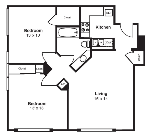 C1_Dimension_V3 Floor Plan C1_Dimension_V3 Floor Plan at Renaissance Tower, Los Angeles, CA