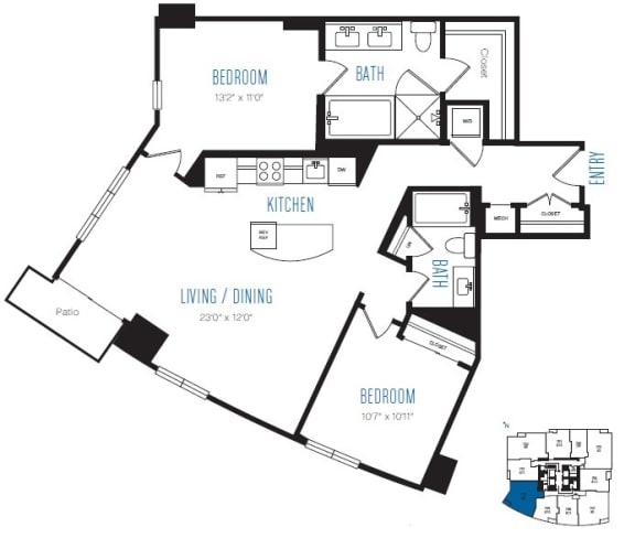 B2 Floor Plan at Stratus Seattle, WA B2 Floor Plan at Stratus Seattle, WA