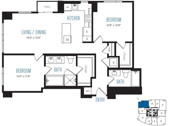 B4 Floor Plan at Stratus Seattle, WA B4 Floor Plan at Stratus Seattle, WA