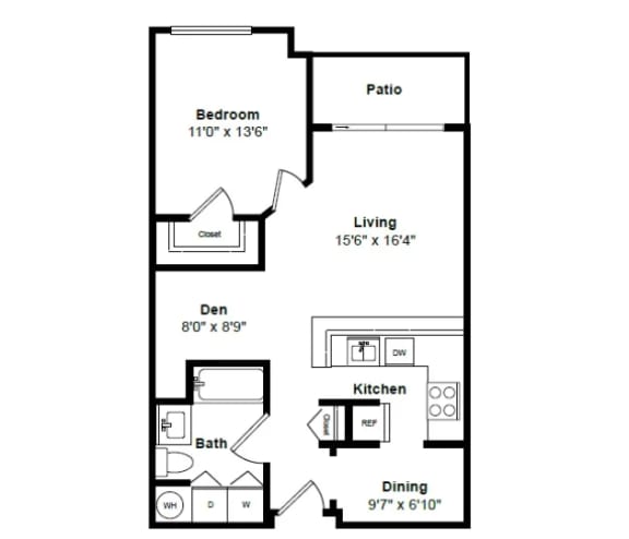 Caymen 2d Floor Plan at Tera Apartments Kirkland, WA Caymen 2d Floor Plan at Tera Apartments Kirkland, WA