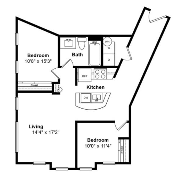 San Clemente Floor Plan at Tera Apartments Kirkland, WA San Clemente Floor Plan at Tera Apartments Kirkland, WA