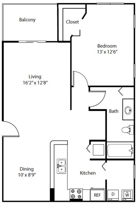 A2 Floor Plan A2 Floor Plan at The Winston by Windsor, Pembroke Pines, FL