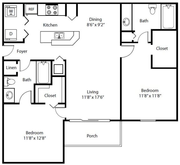 1, 2 & 3 Bedroom Luxury Apartments | The Winston by Windsor | Floor Plans