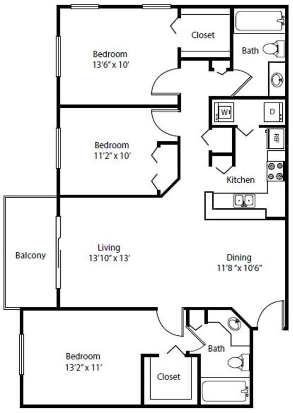C2 Floor Plan C2 Floor Plan at The Winston by Windsor, Pembroke Pines, 33025