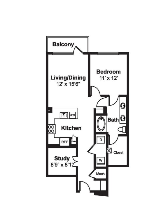 A12 web floor plan A12 web floor plan at Windsor Fitzhugh, Dallas, Texas